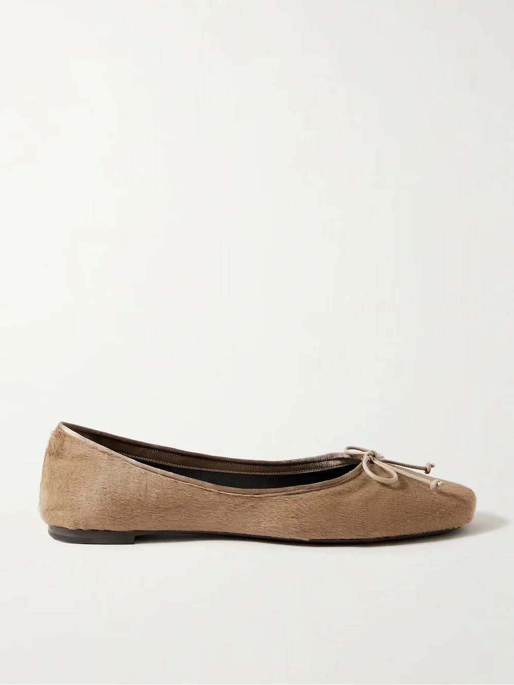 KHAITE Charlotte Ballerina Flats in Barley Haircalf (never worn)